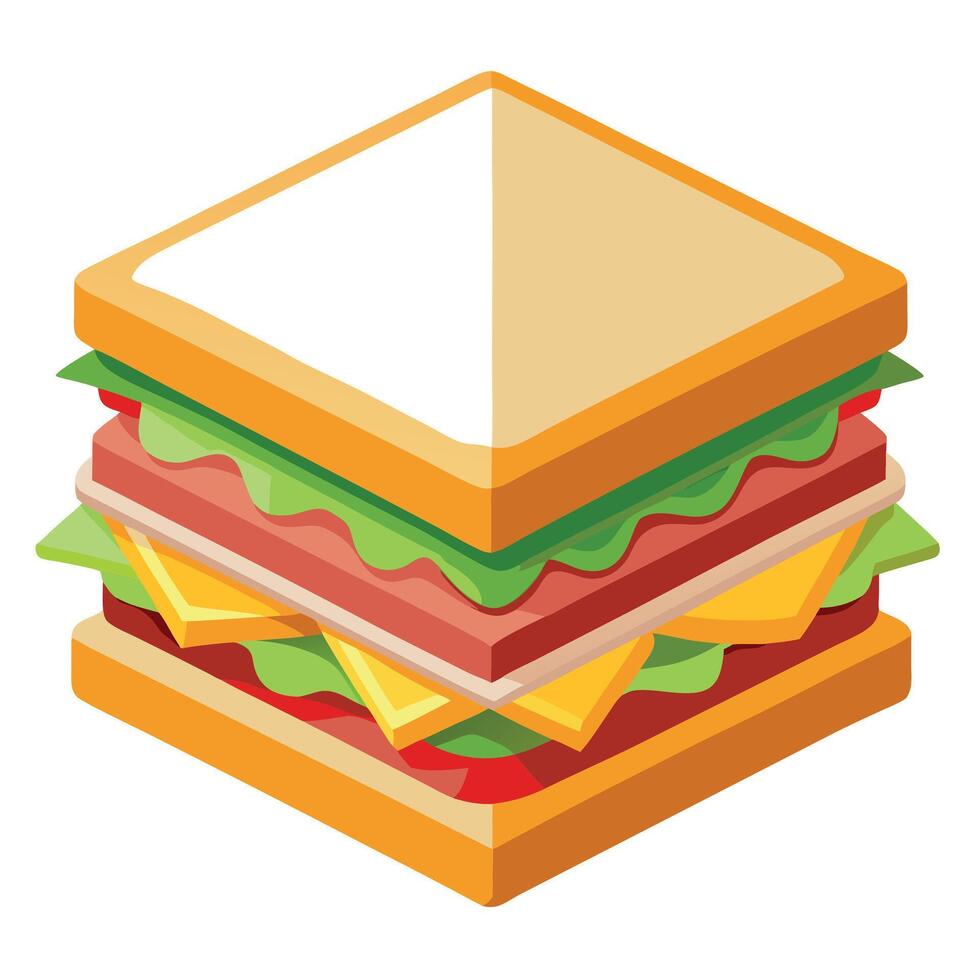 Clubsandwich isolated background vector