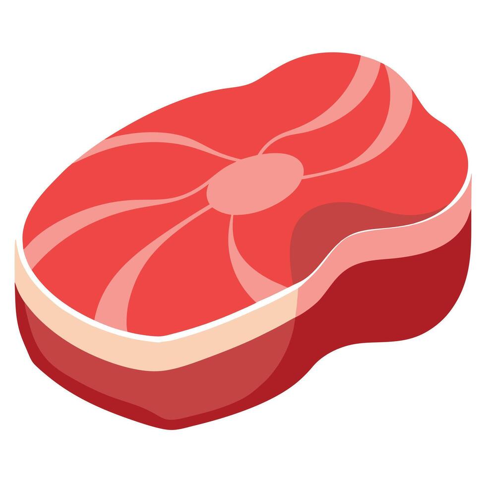 Fresh raw meat on white background vector
