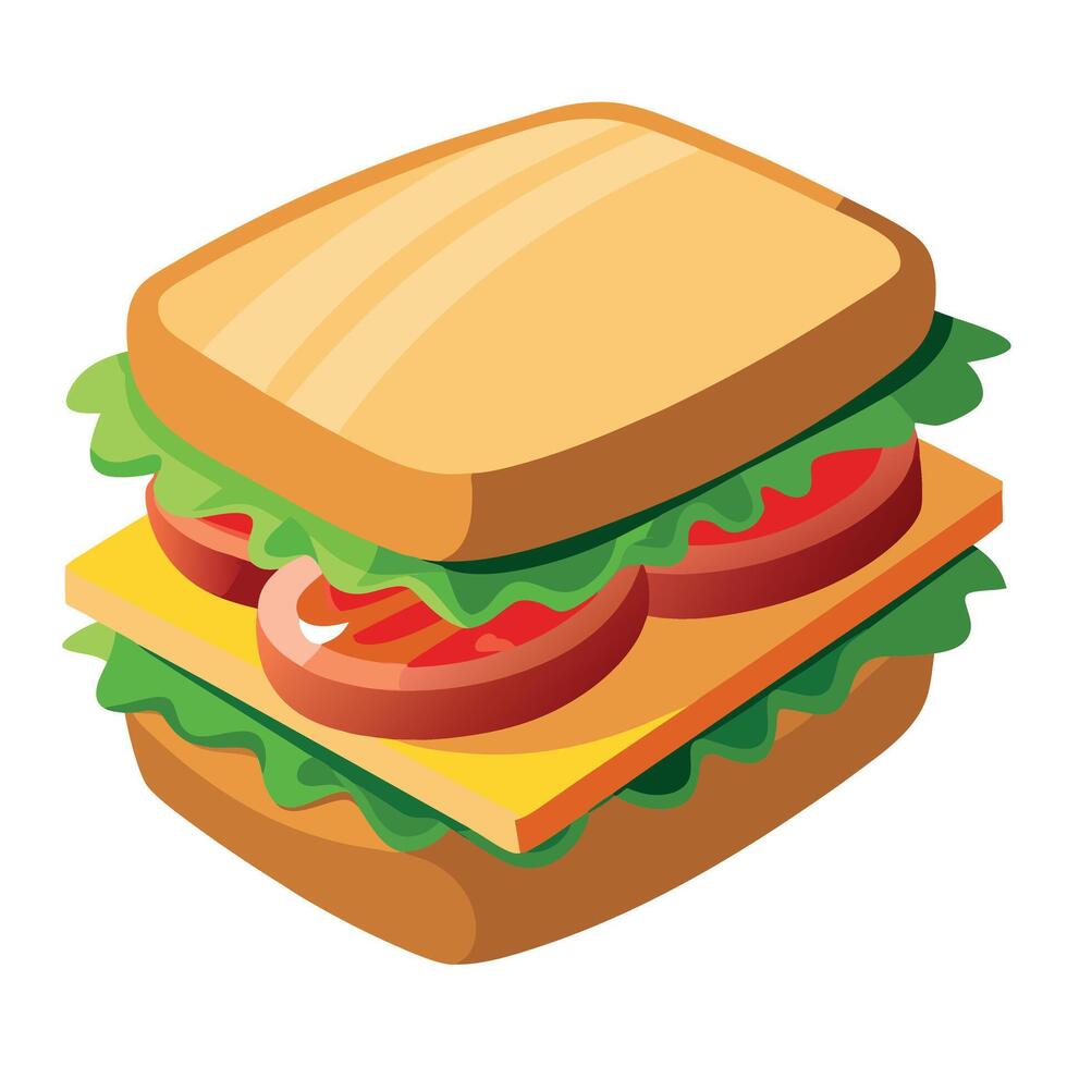 Delicious and savory BLT sandwich vector