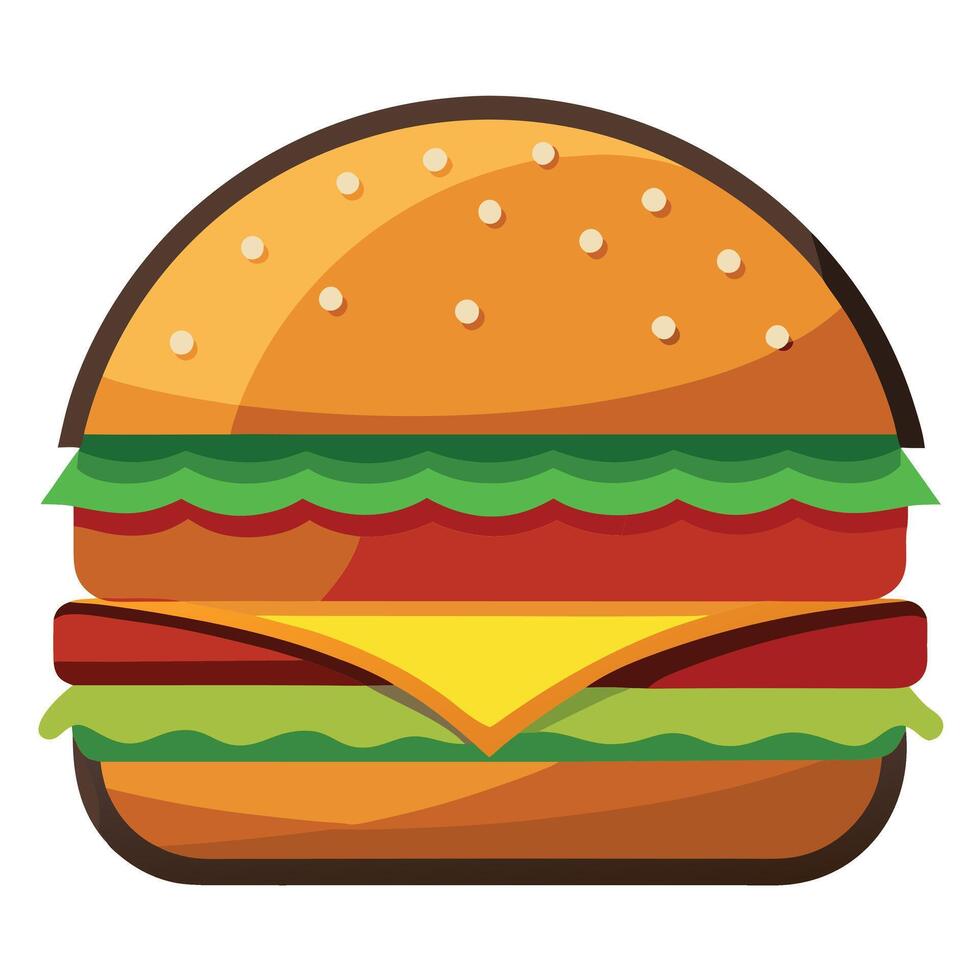 Appetizing hamburger. Background with selective focus and copy space vector