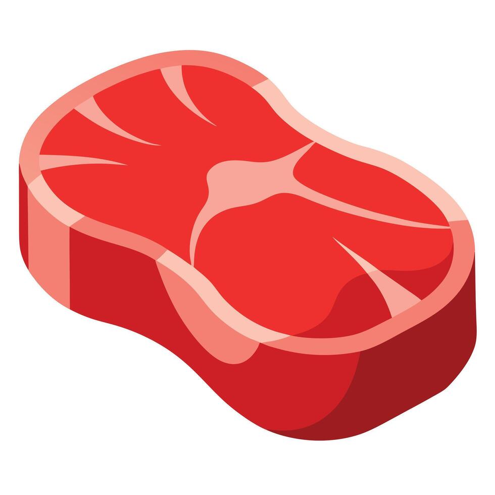Realistic red meat steak texture. 3d raw meat background. Cow cut steak pattern. vector