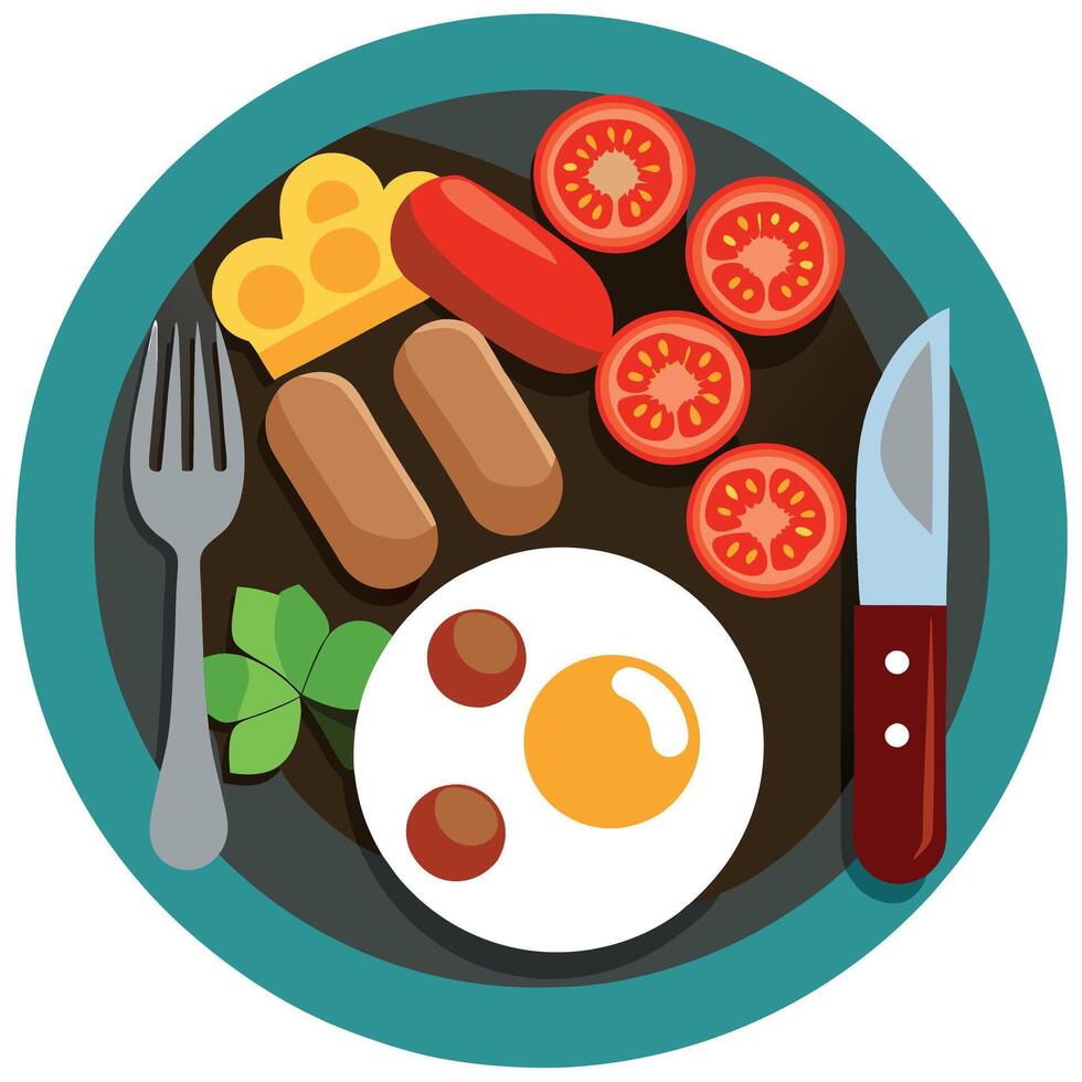 A butcher with a knife in hand is cutting meat on a table. AIGZ01 vector