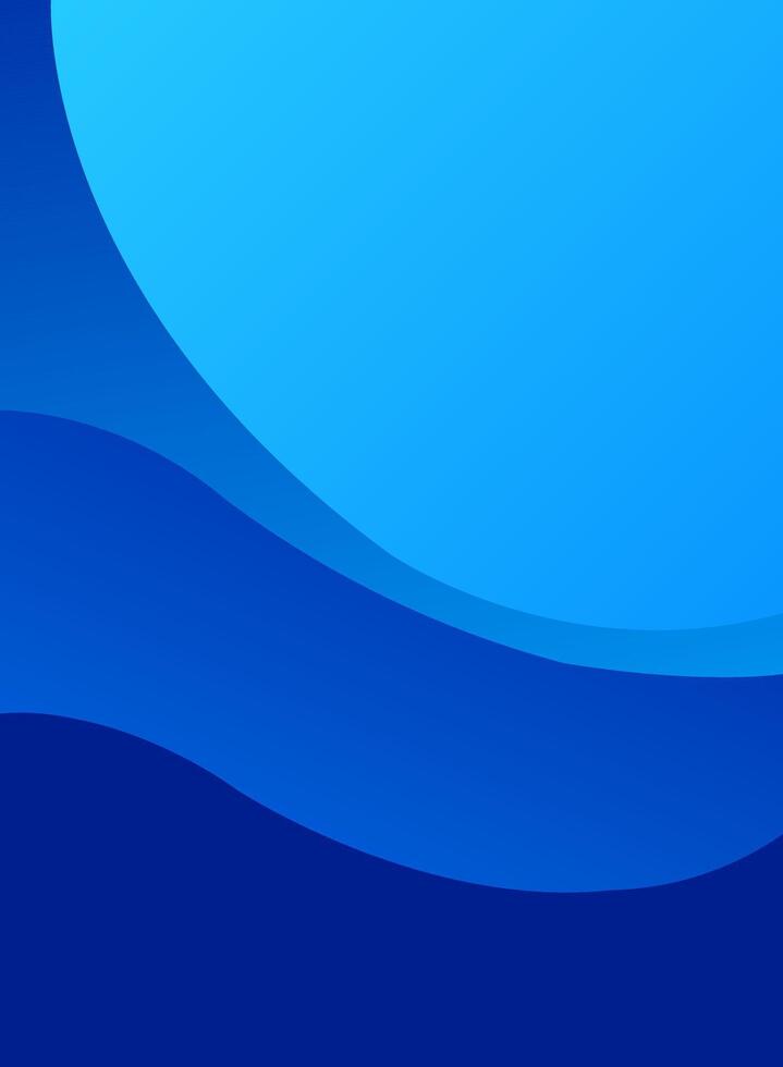 Blue curved abstract background design. Wallpaper design vector