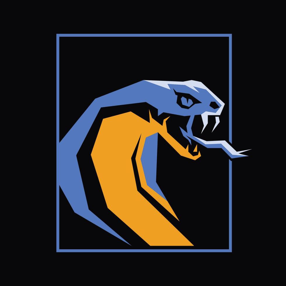 abstract illustration of snake head vector