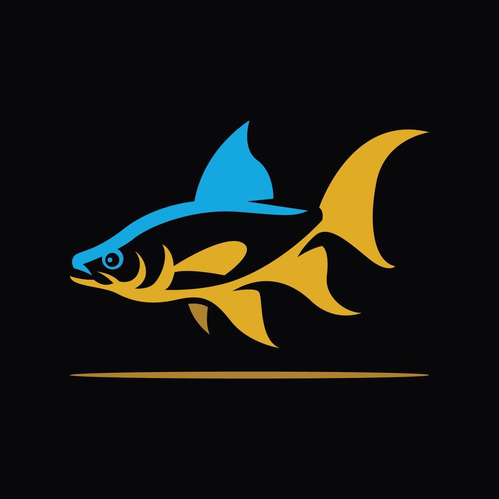 abstract illustration of simple fish vector