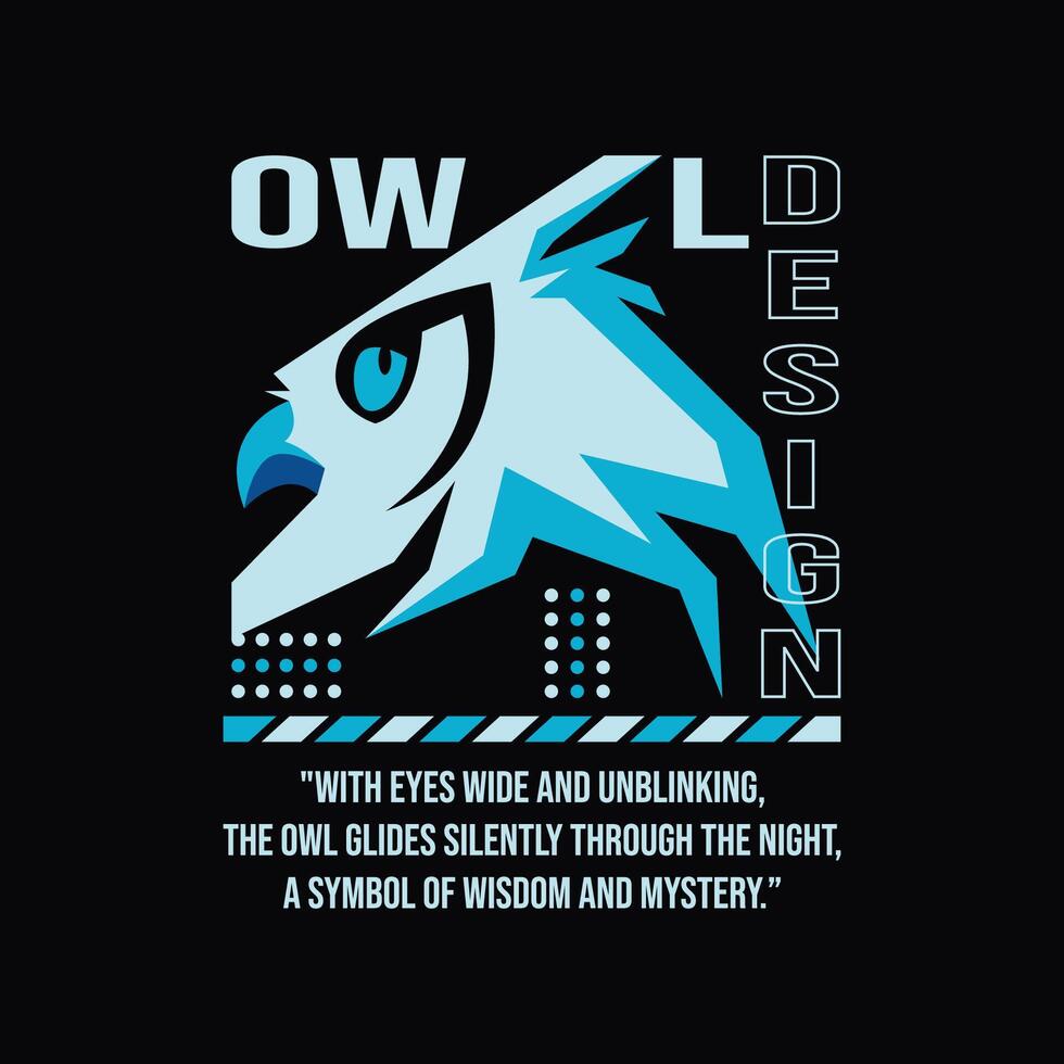 ABSTRACT AND COLORFUL OWL HEAD ON BLACK BACKGROUND vector