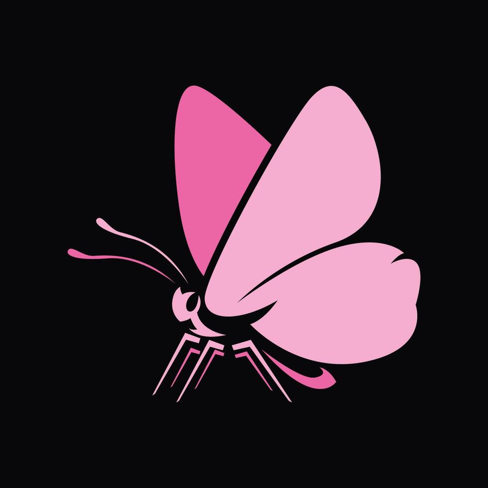 abstract illustration of pink butterfly vector