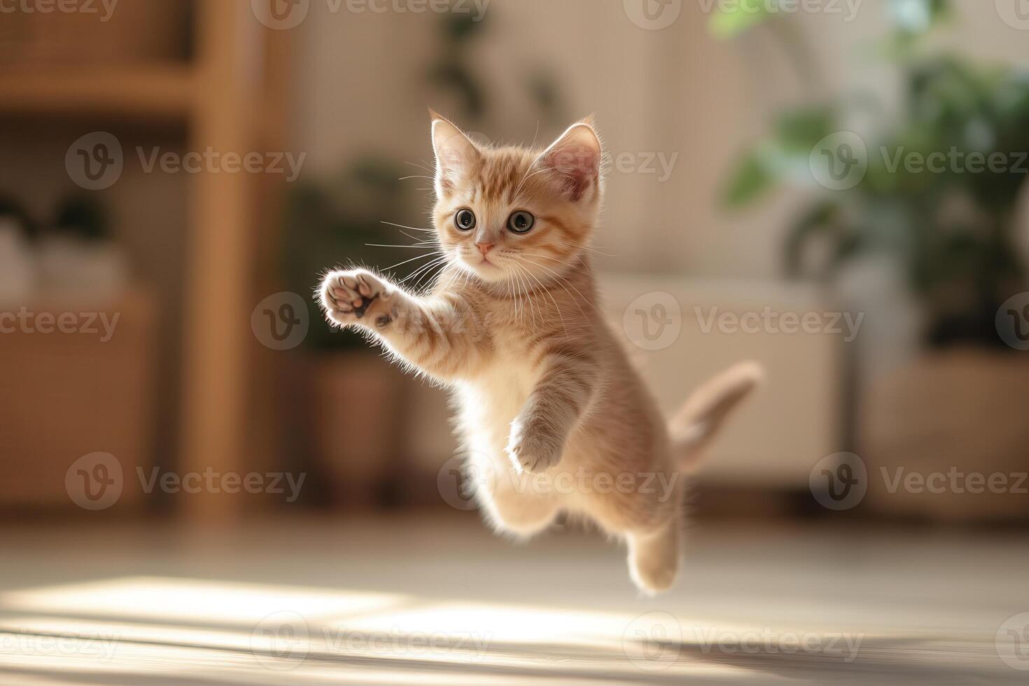 Kitten Lapping Milk from Saucer Surrounded by Toys photo