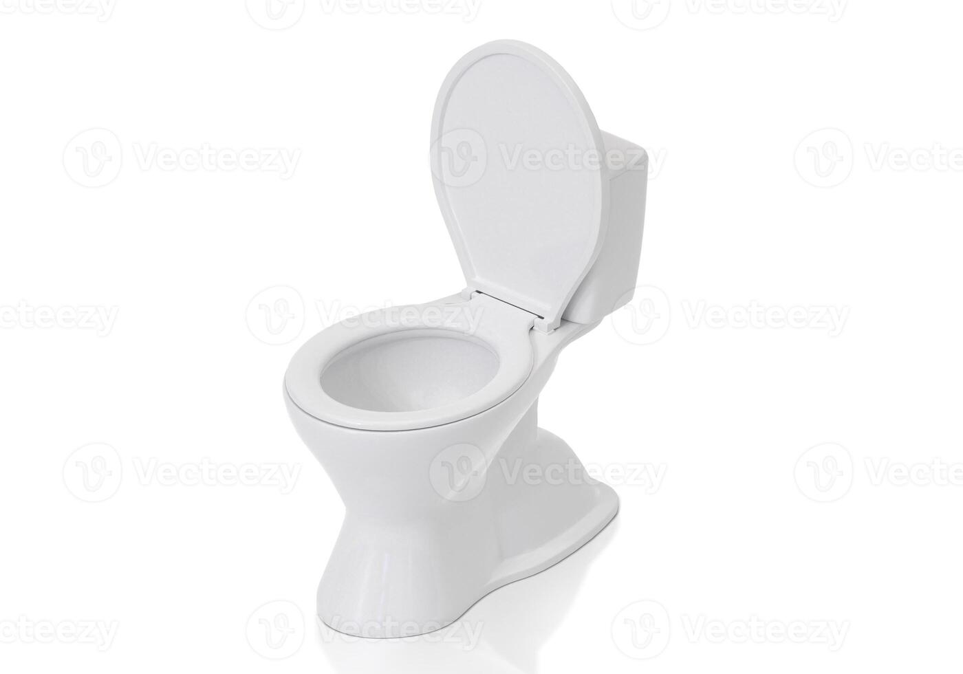 Toilet bowls on white background photo