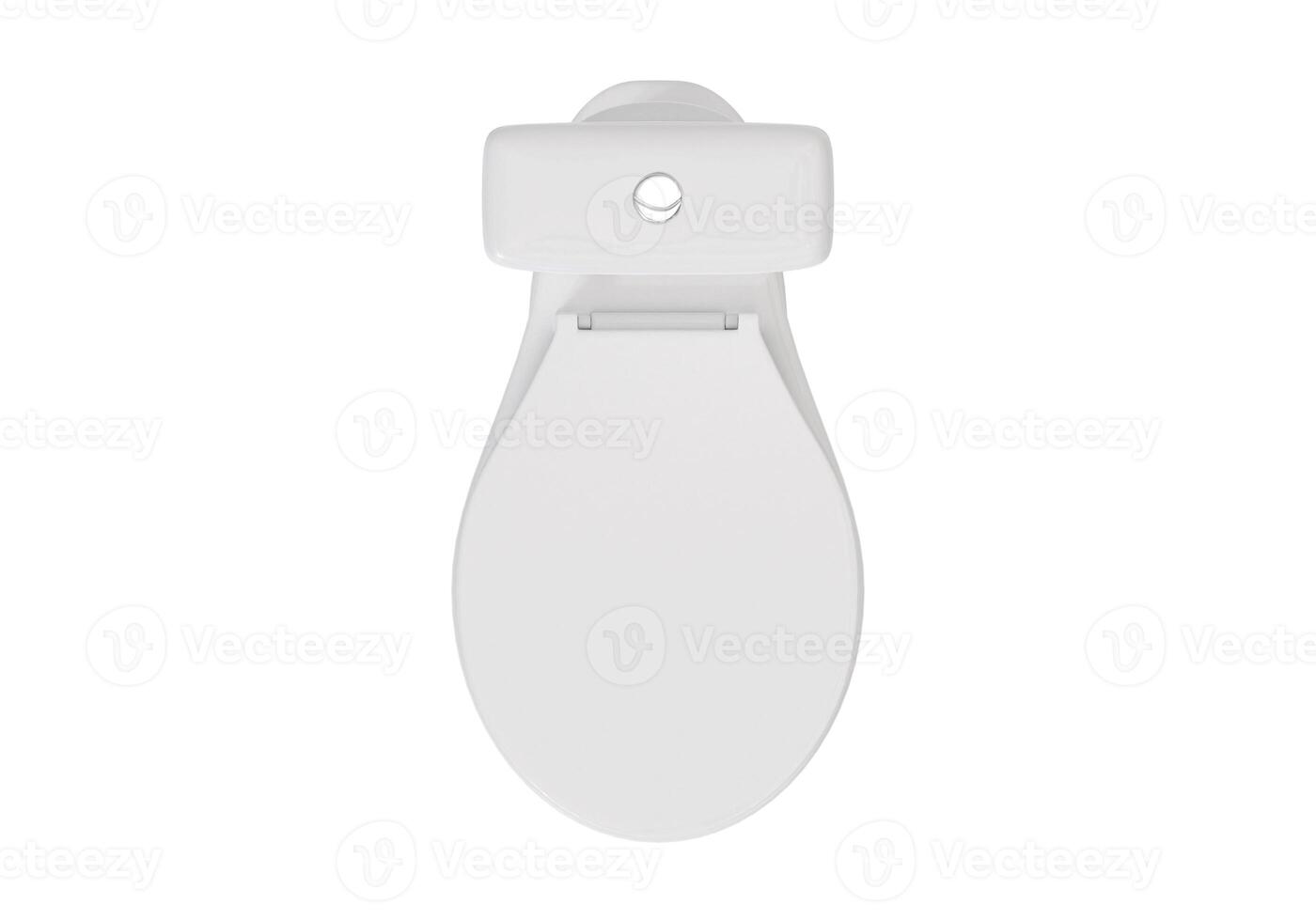 Top view. Toilet bowls on white background photo