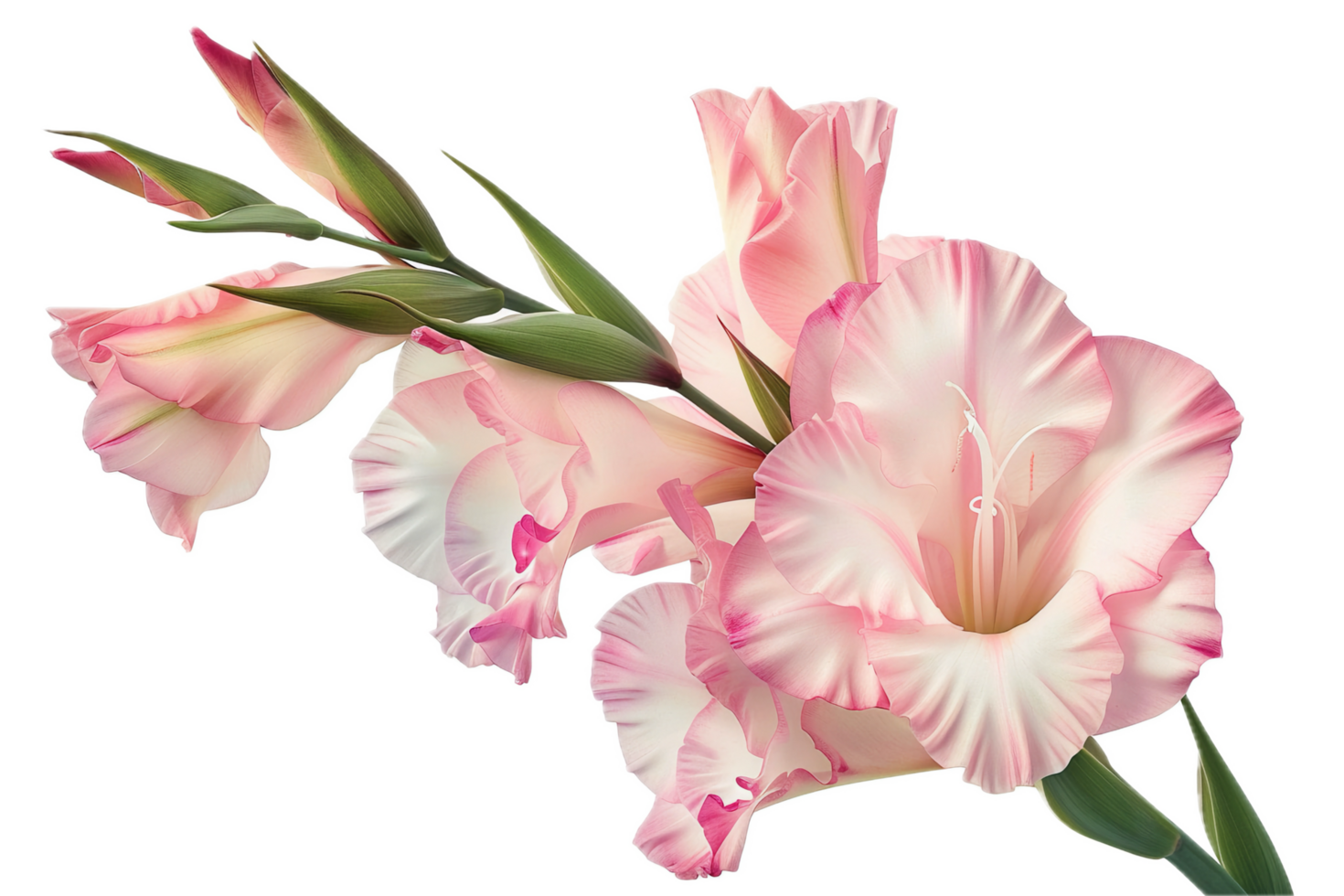 Close-up of vibrant gladiolus flower petals. png