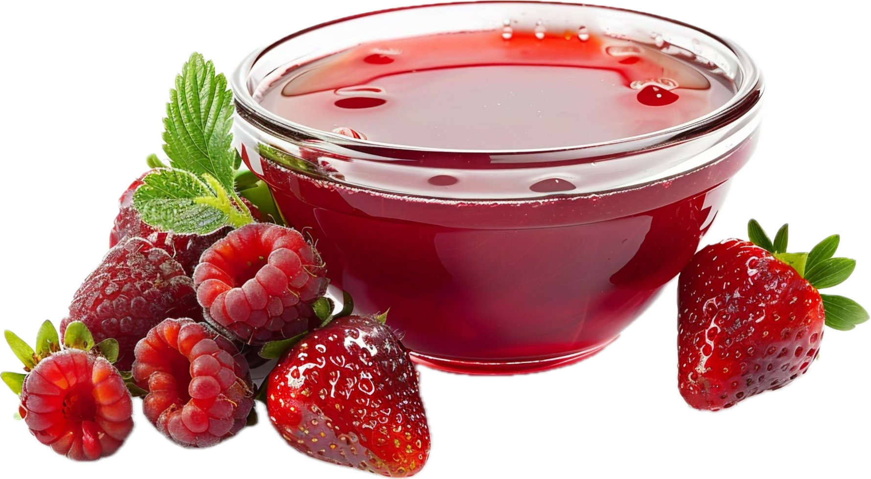 Ripe strawberries and refreshing strawberry juice. png