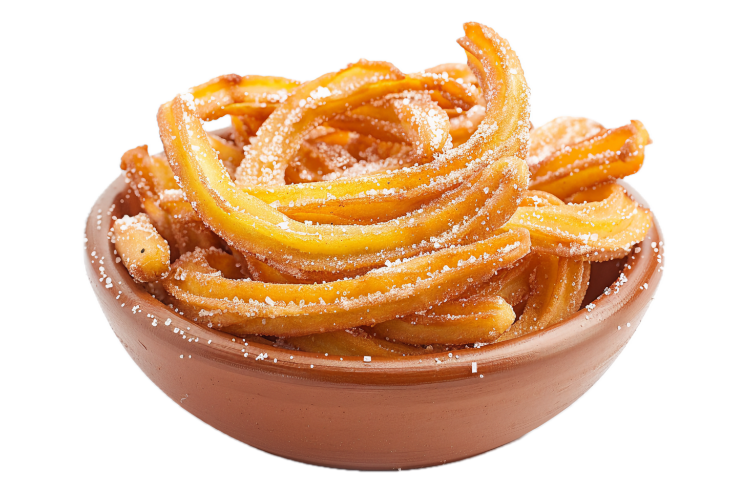 Golden Fried Churros Covered with Sugar. png
