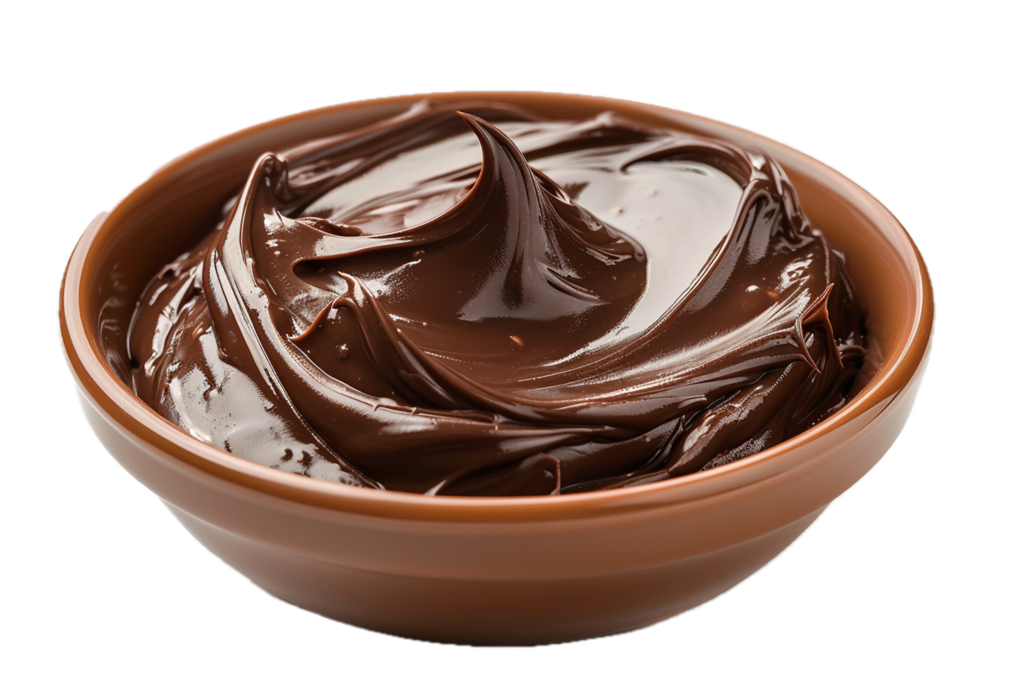 Thick and Velvety Chocolate Filling in a Bowl. png
