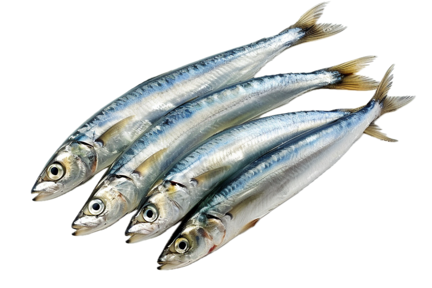 Freshly caught mackerel displayed for sale. png