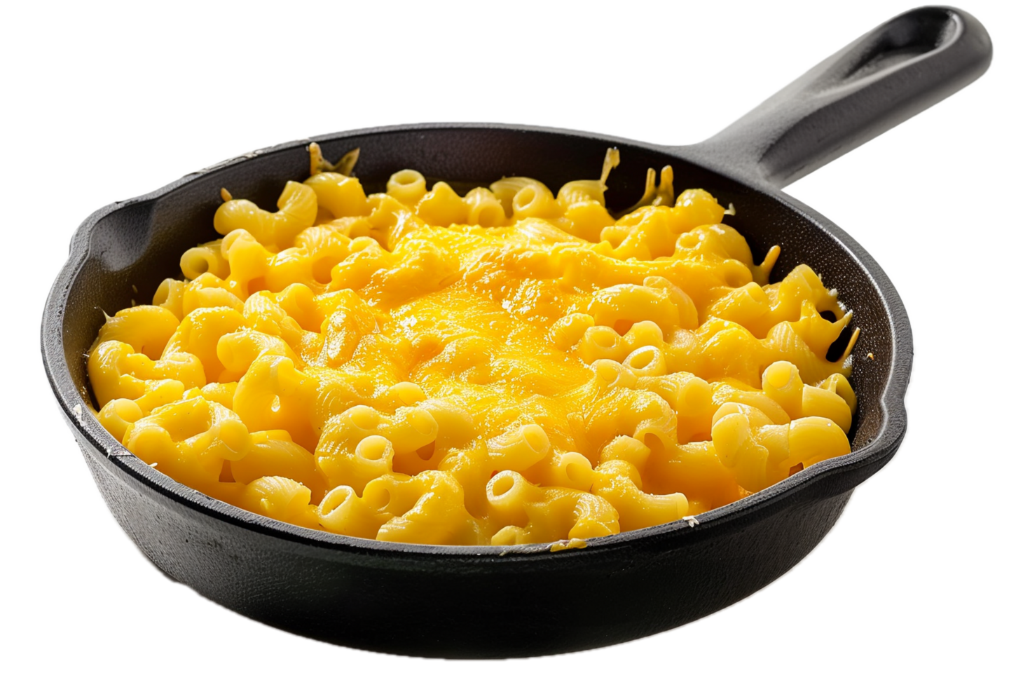 Classic Mac and Cheese Cooked in Cast Iron. png