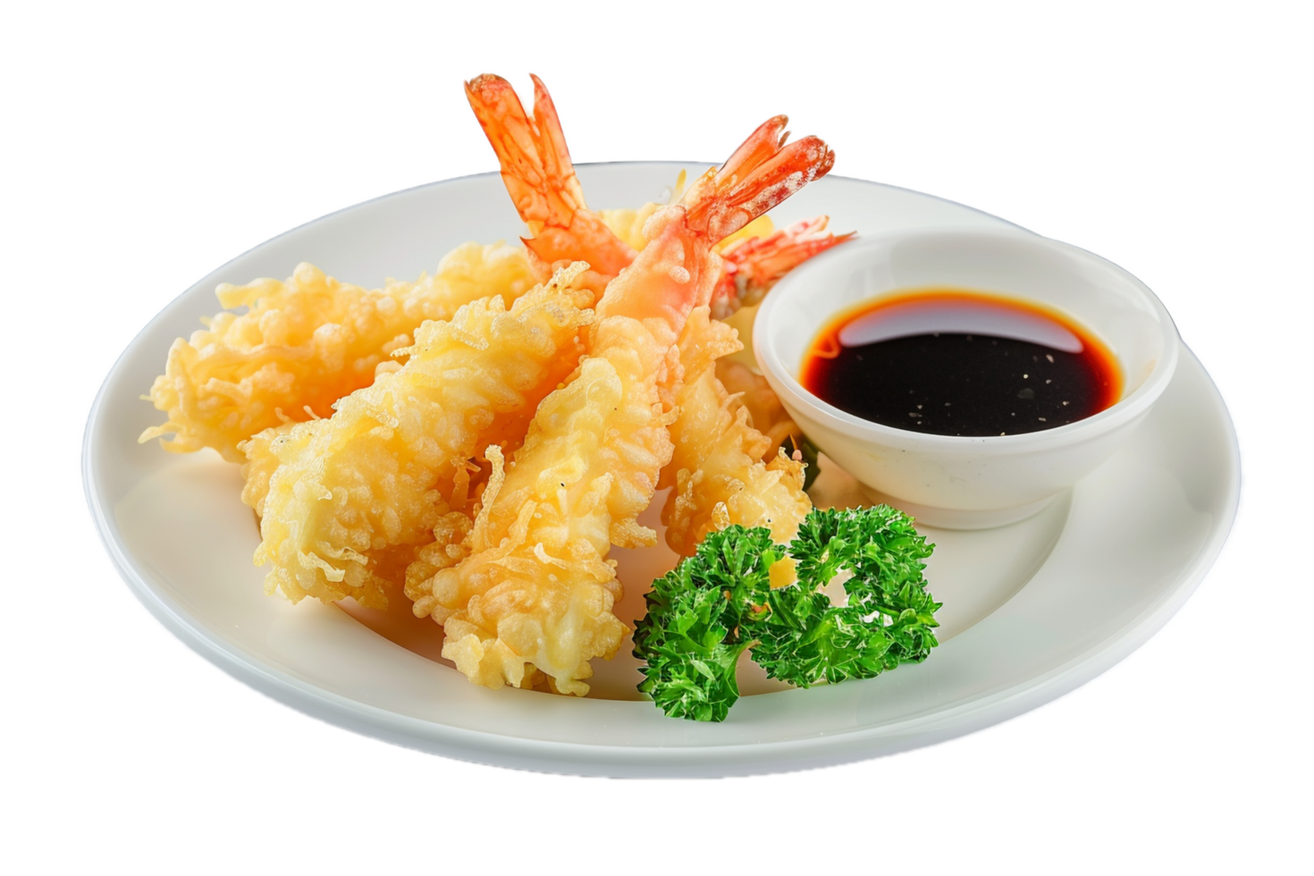 Crispy Shrimp Tempura with Dipping Sauce. png