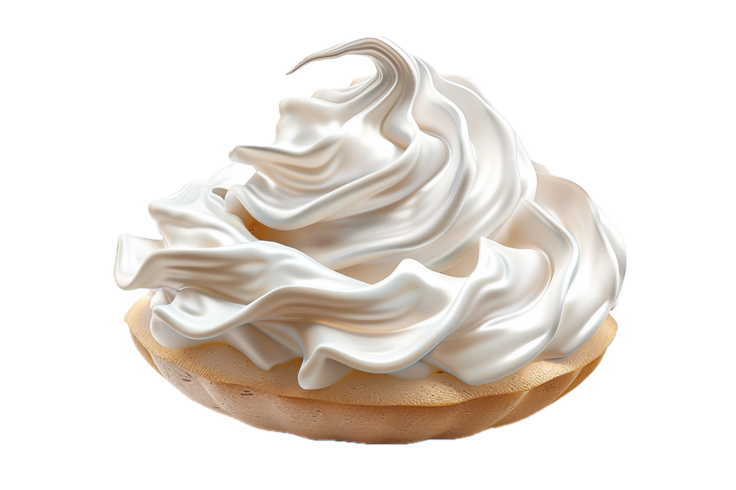 Delicious Dessert Tart with Swirled Cream. png