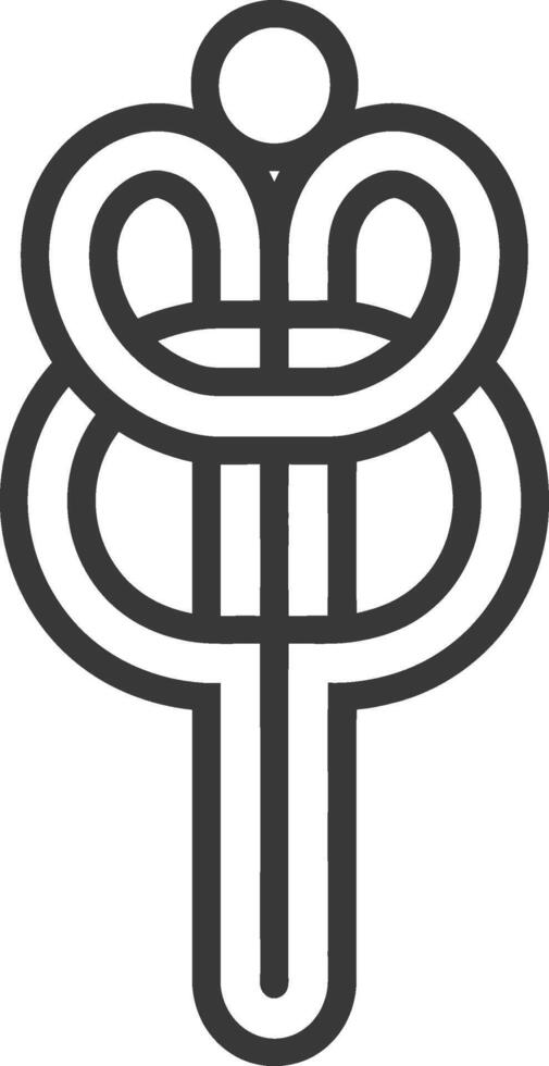 A stylized graphic of a serpent with its tail in its mouth vector