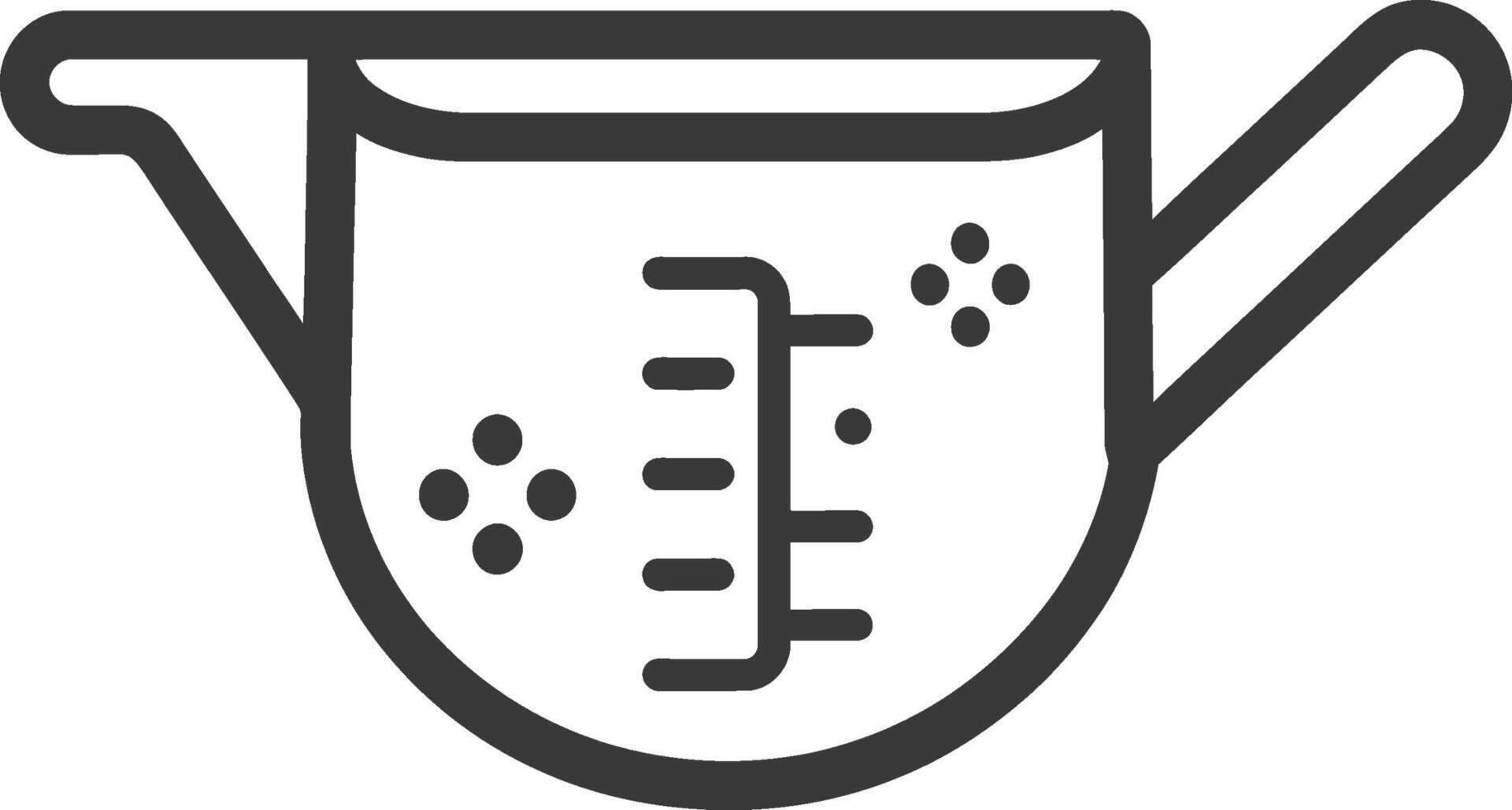 Black and White Line Drawing of a Measuring Jug vector