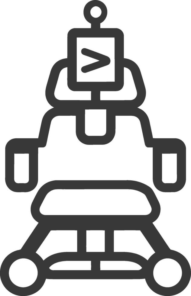 Outline Icon of a Futuristic Office Chair vector