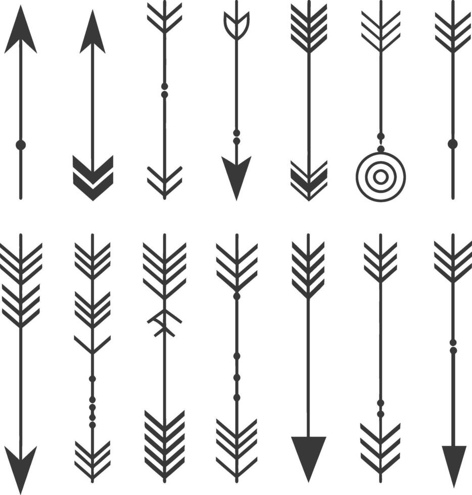 Set of 12 Different Arrow Icon Designs vector