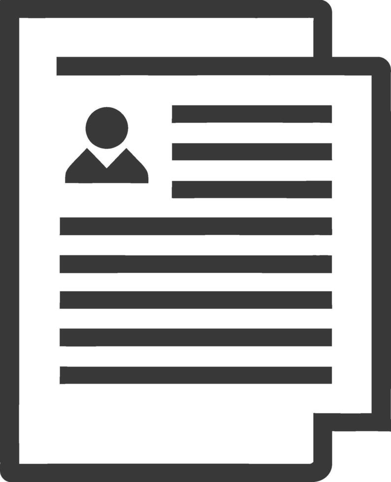 Stacked Documents with Profile Icon vector