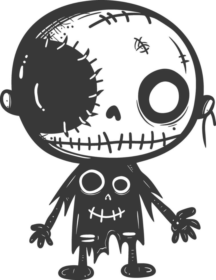 Stitched Monster With One Eye and Torn Clothing vector