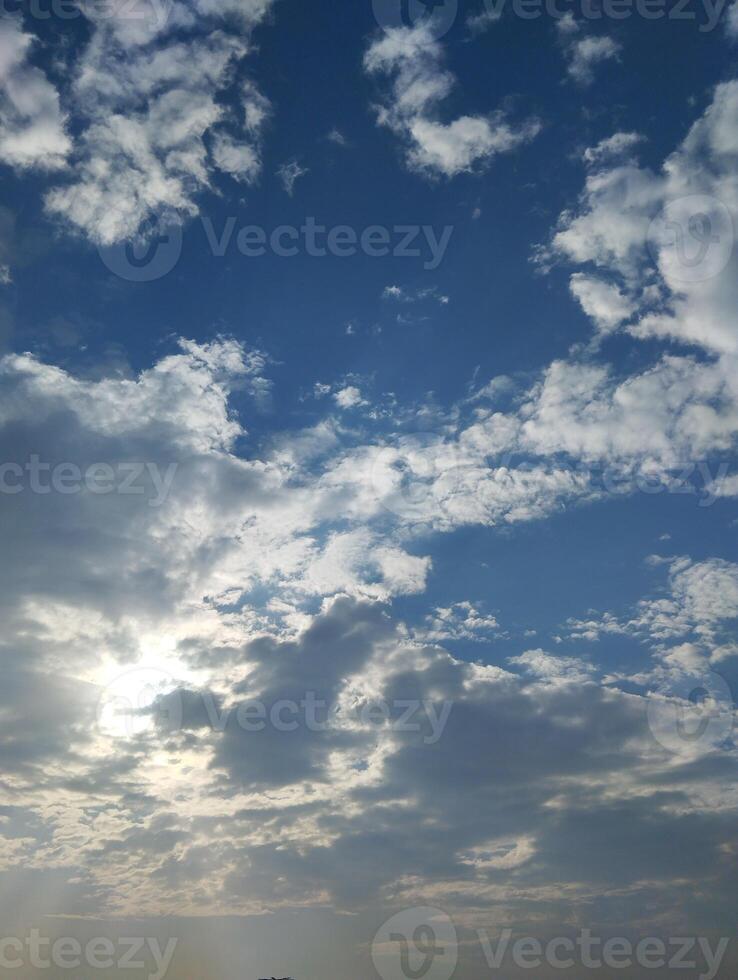 Natural Picture of Cloudy Blue Sky photo