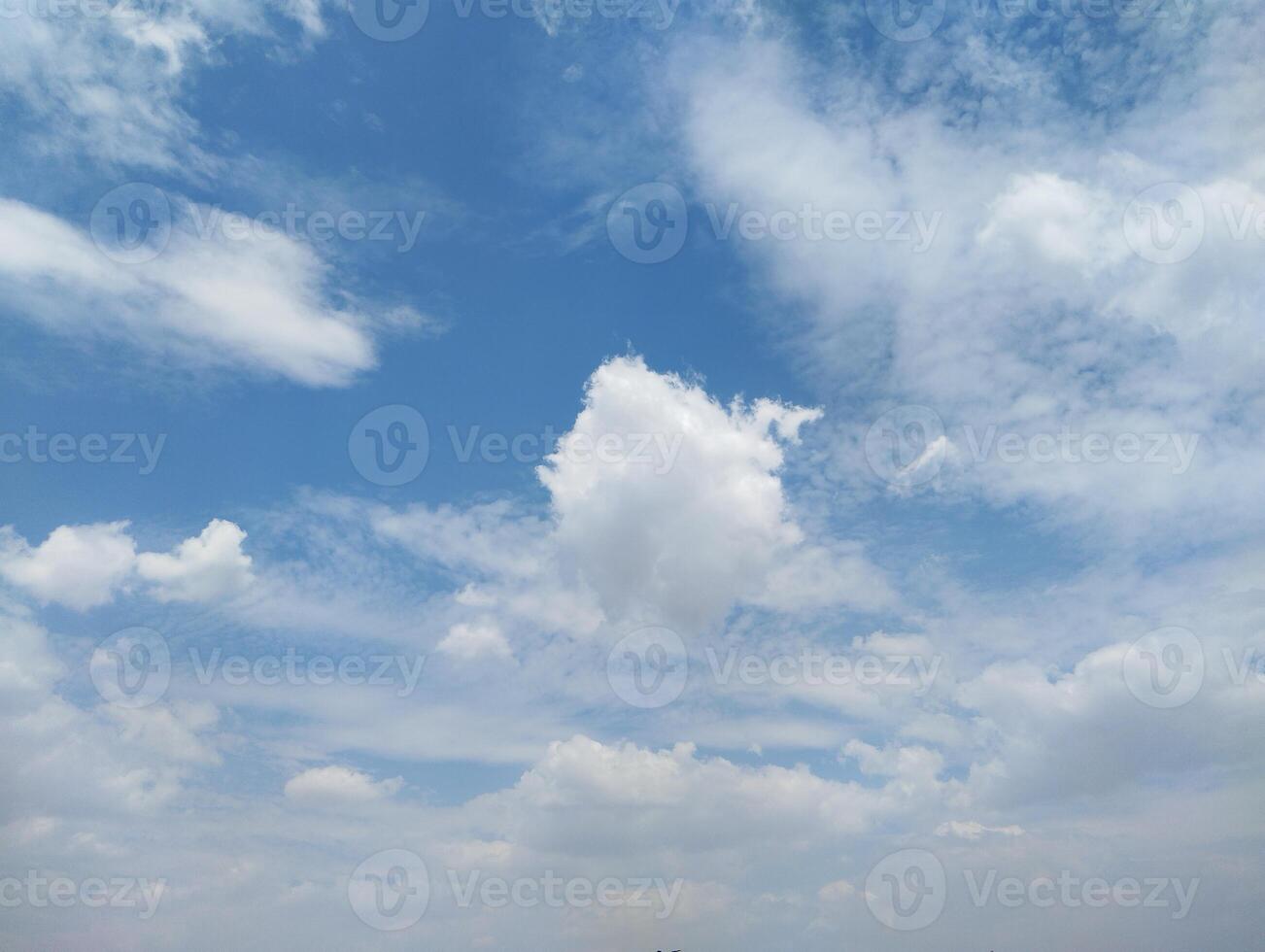 a nice large field with a few trees and a blue sky photo