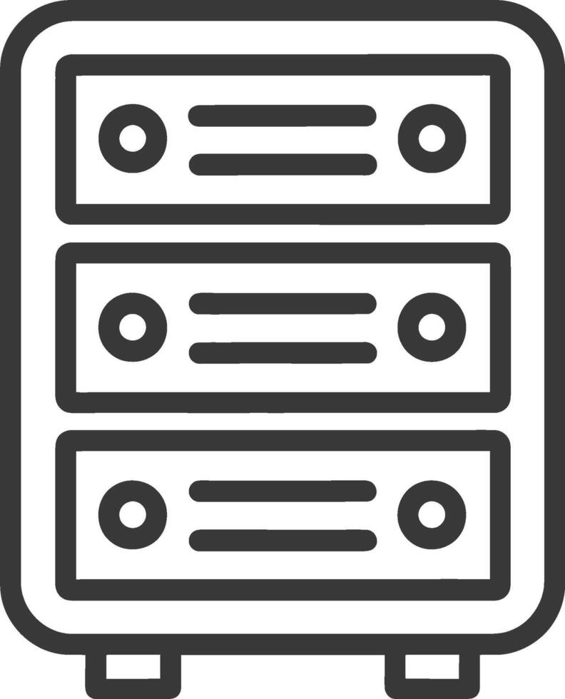 A black and white image of a computer tower vector