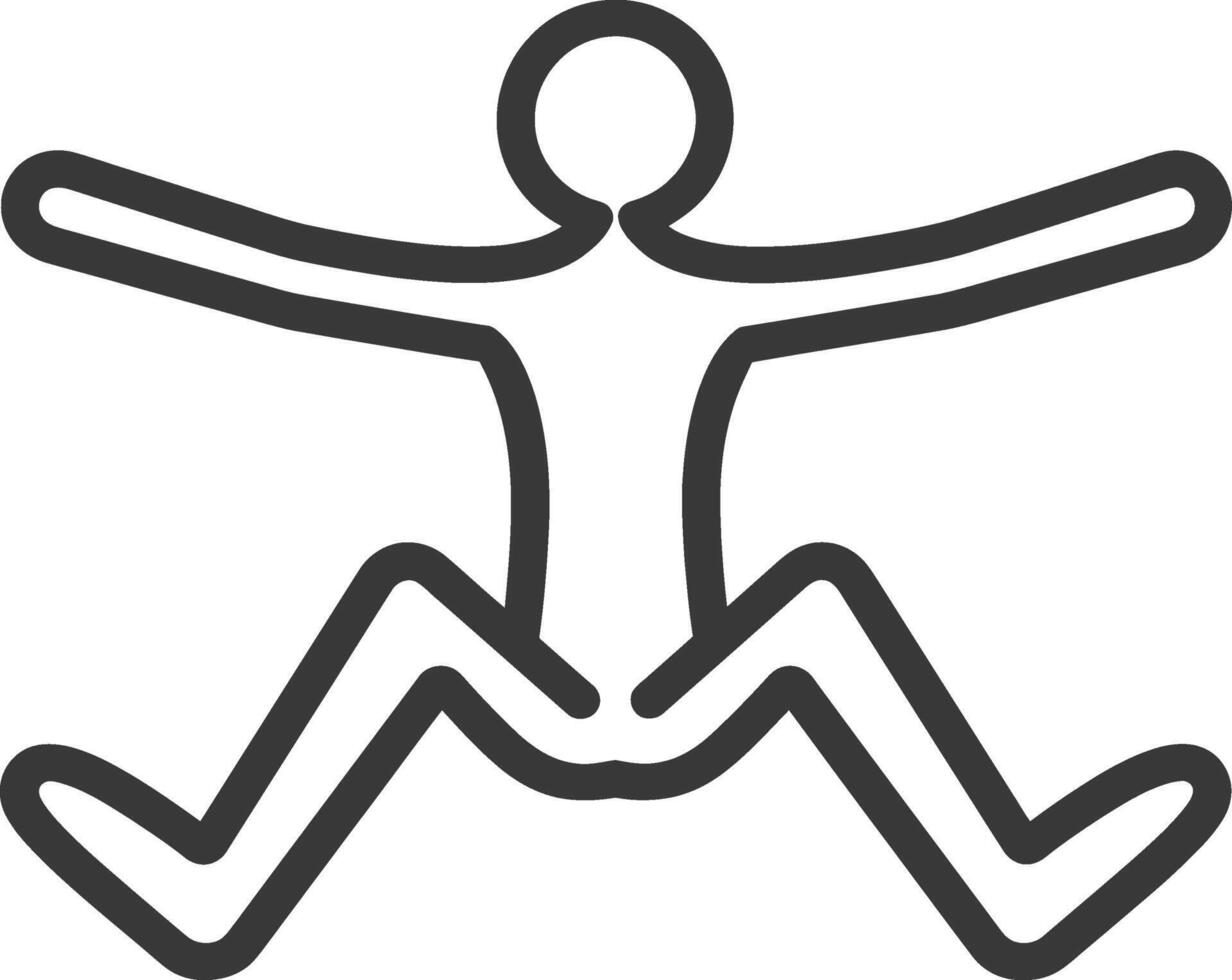 Stick Figure Illustration of a Person Jumping vector