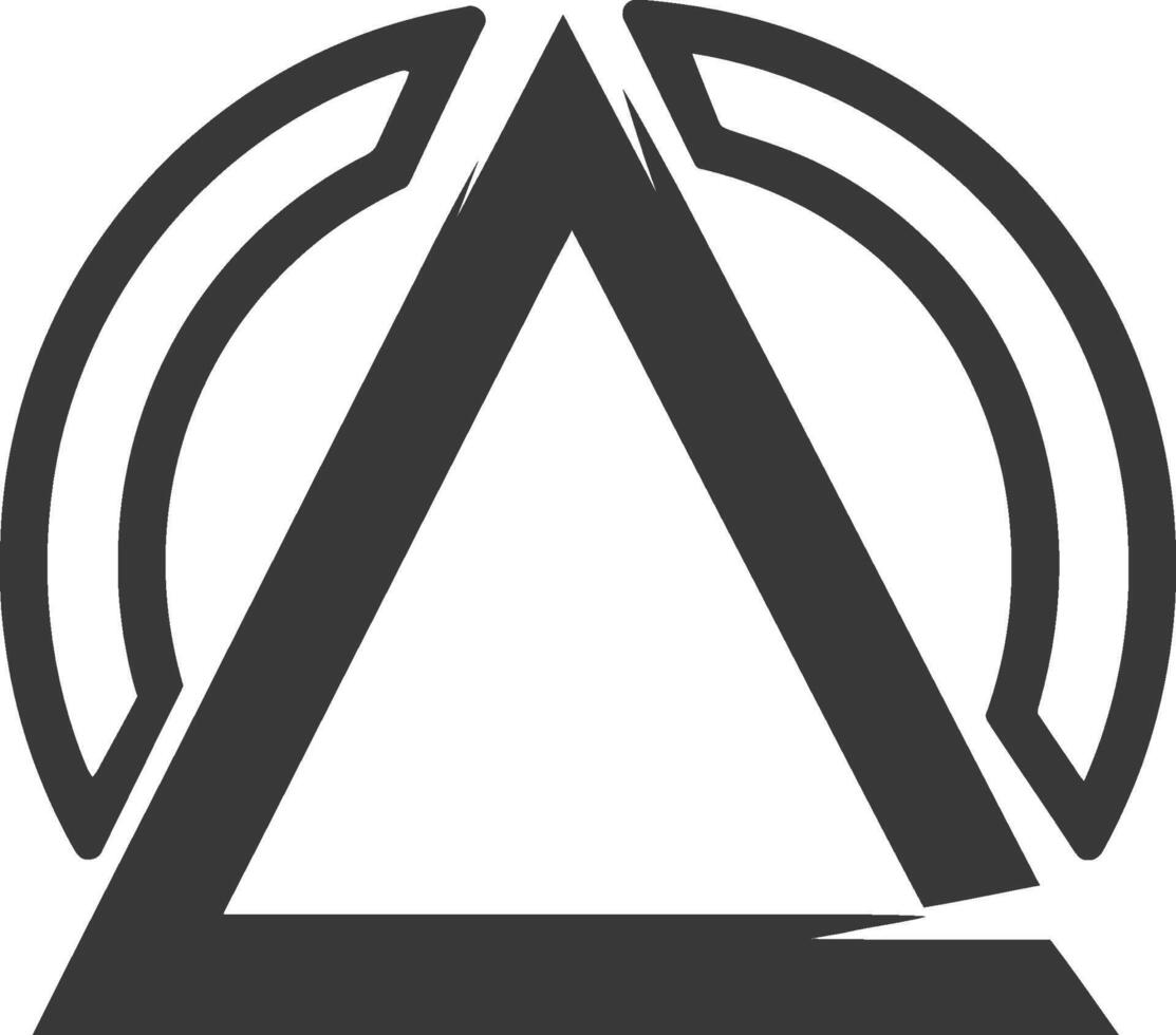 The logo for the band is a triangle with a black and white design vector