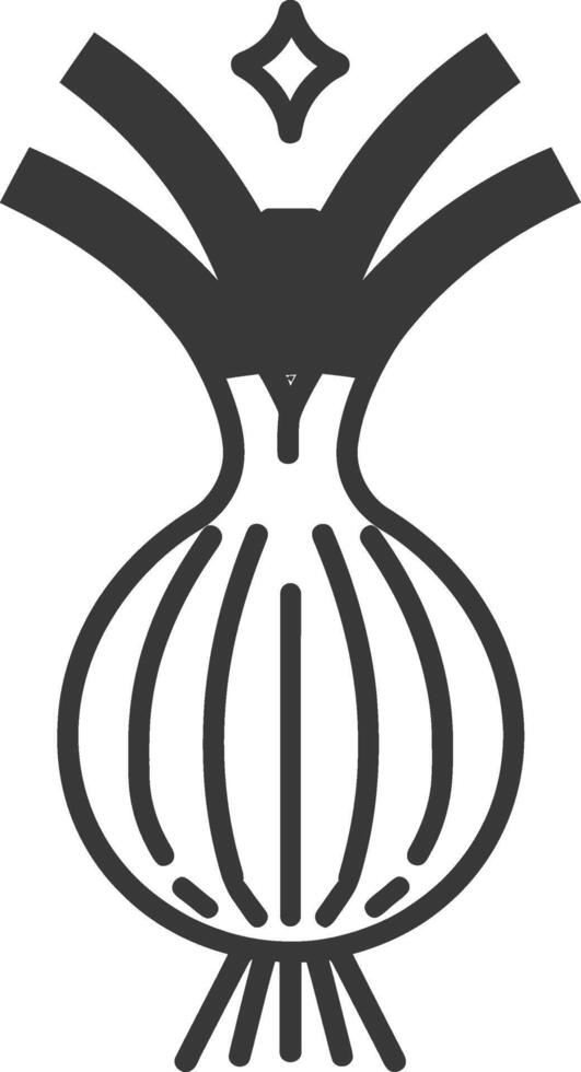 The onion logo, a black and white illustration vector
