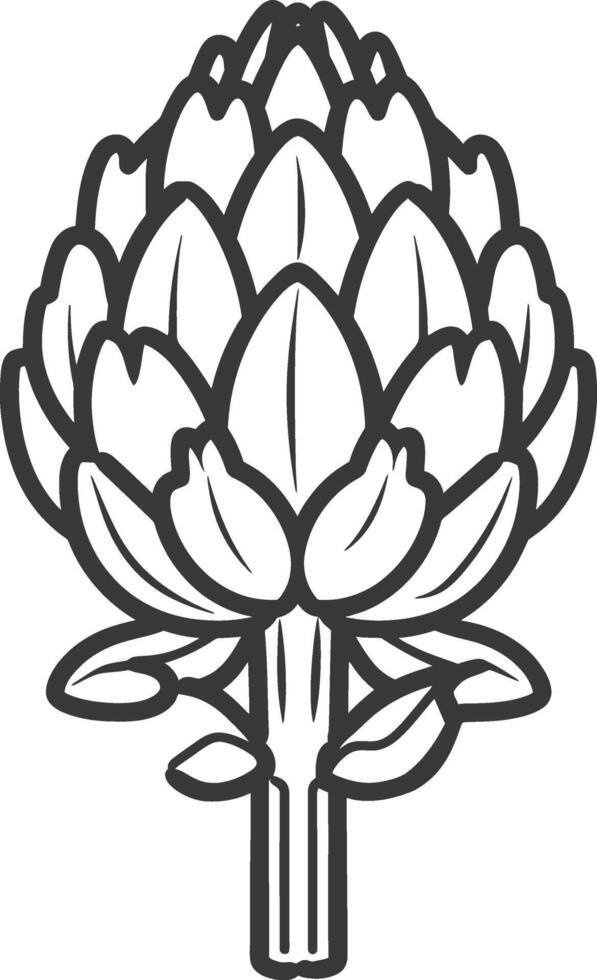 Artichoke flower illustration vector