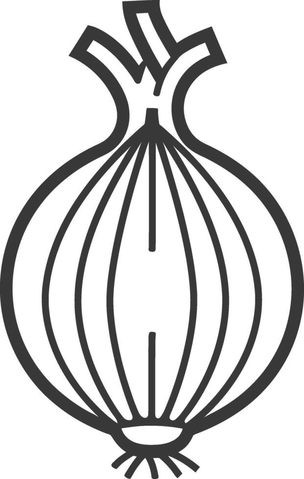 An onion icon on a white background vector