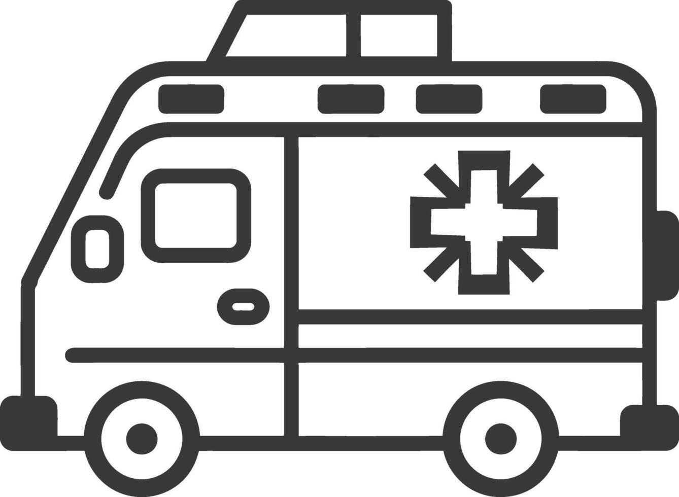 An ambulance icon on a white background vector
