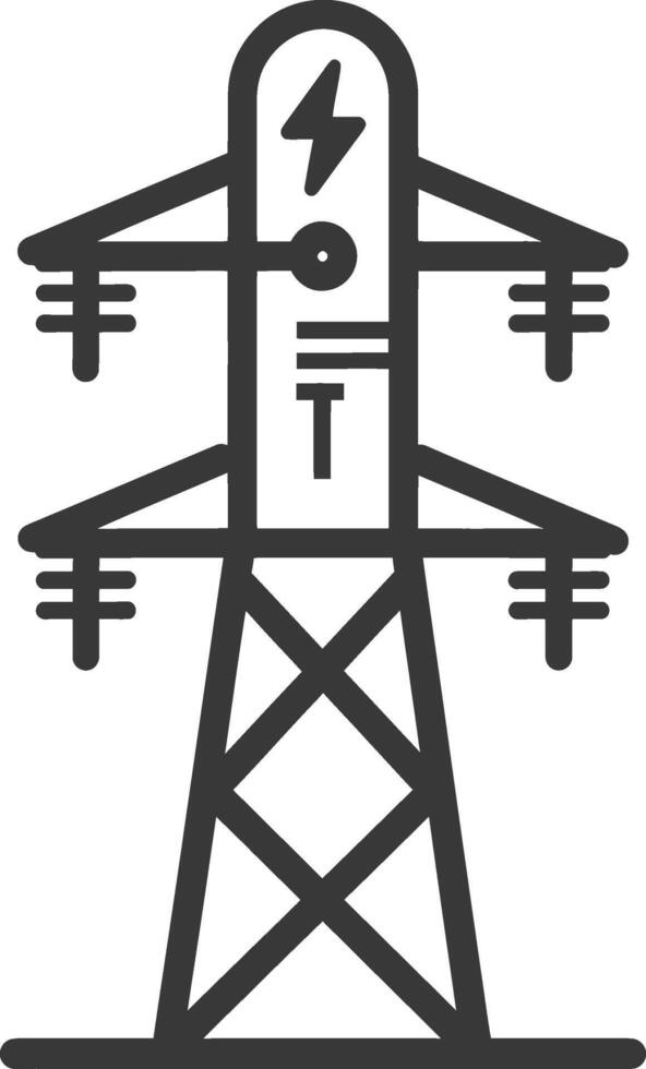 Electricity tower icon isolated on white background vector