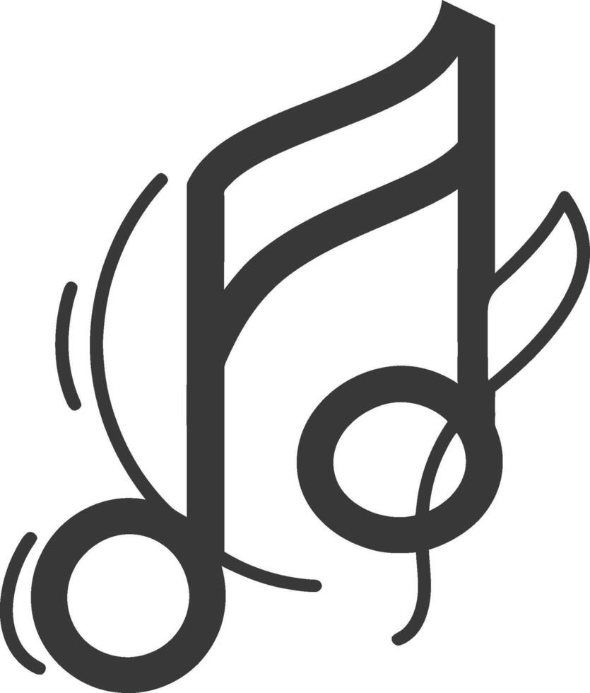 Music note icon illustration vector