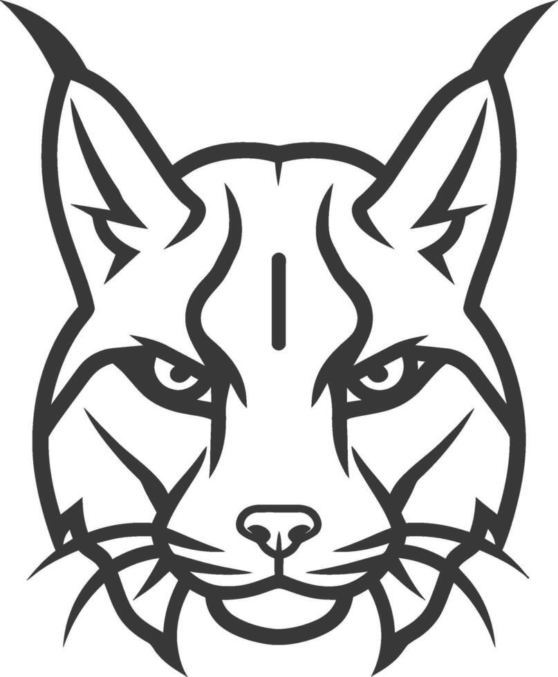 Lynx head illustration vector