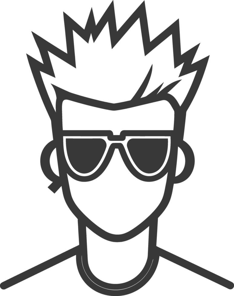 A man with sunglasses on his face vector