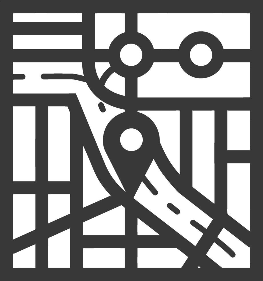 A map icon with a pin on it vector
