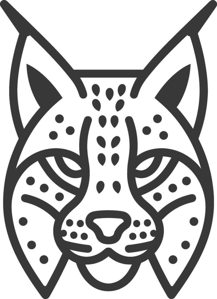 Lynx head icon illustration vector