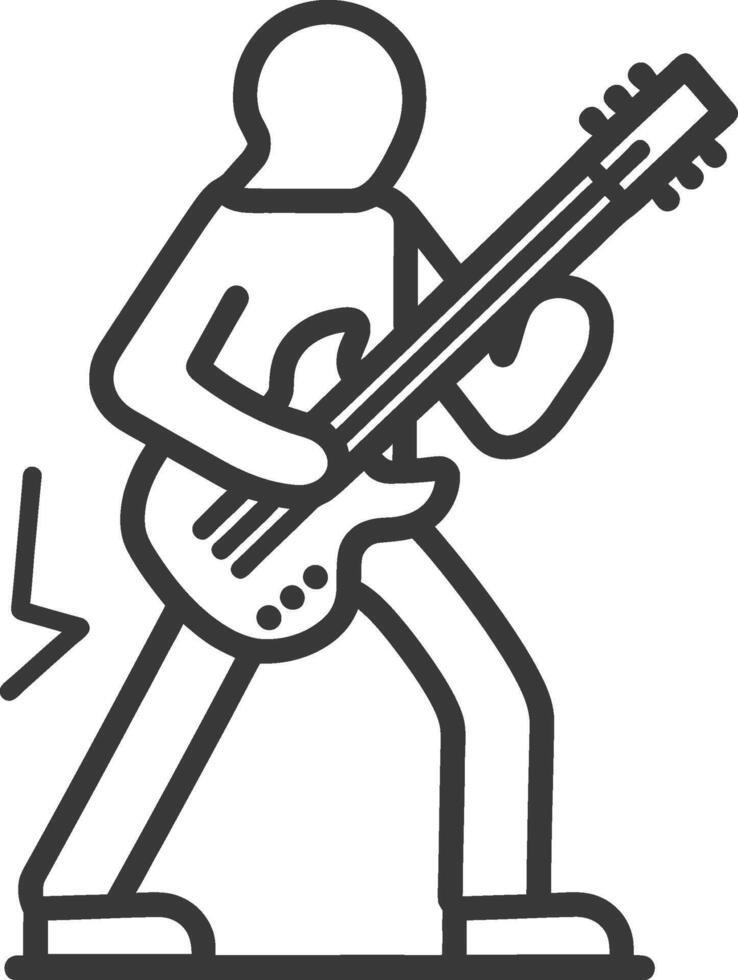 A man playing an electric guitar on a white background vector