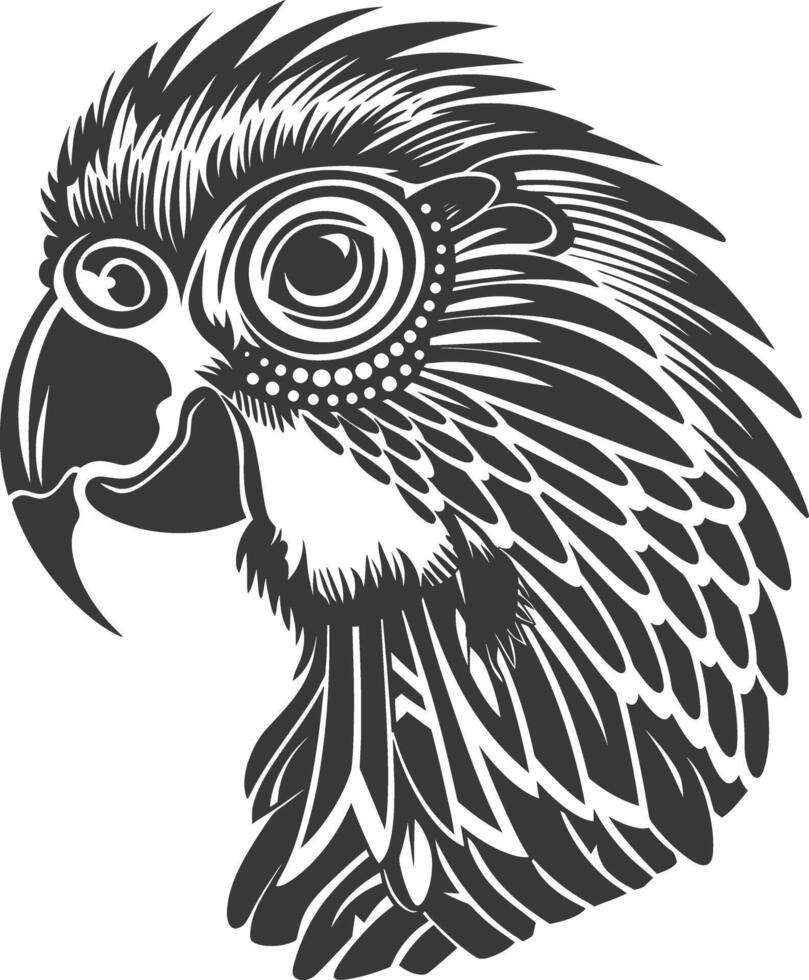 illustration of a parrot head vector