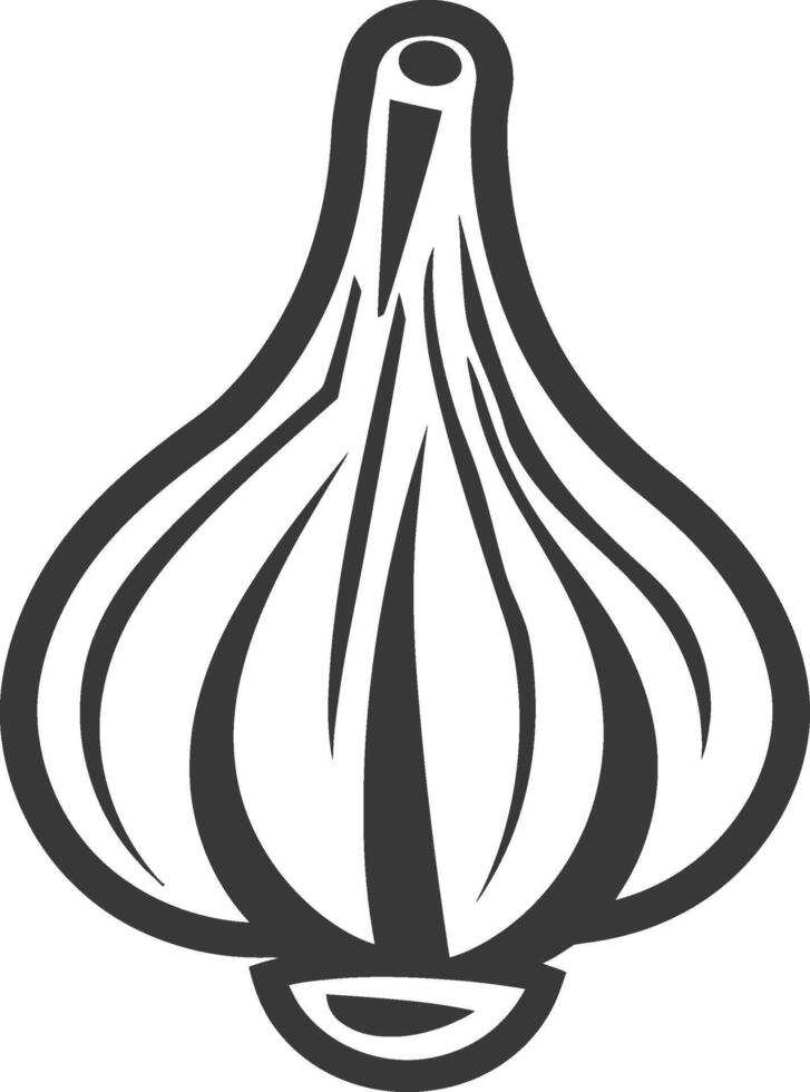 A garlic bulb on a white background vector