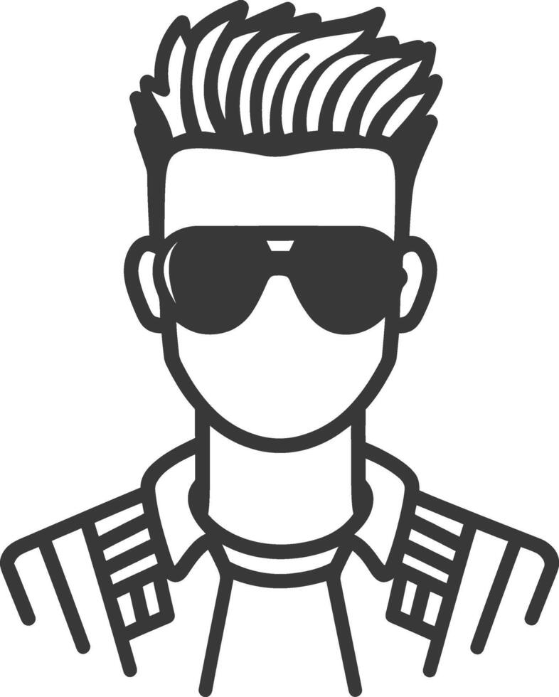 A man with sunglasses and a hat vector