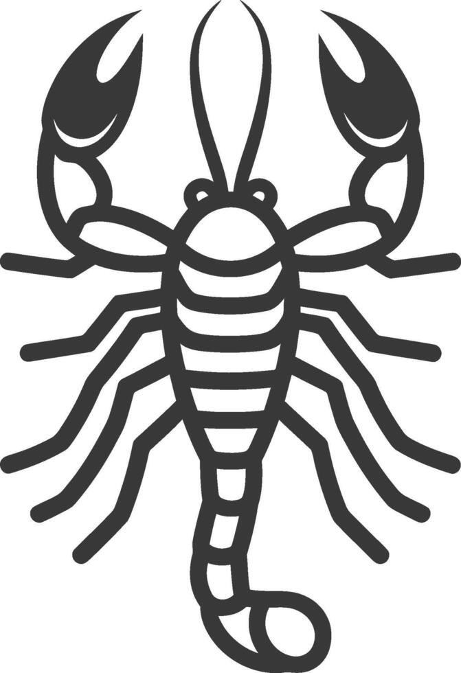 A scorpion icon on a white background vector