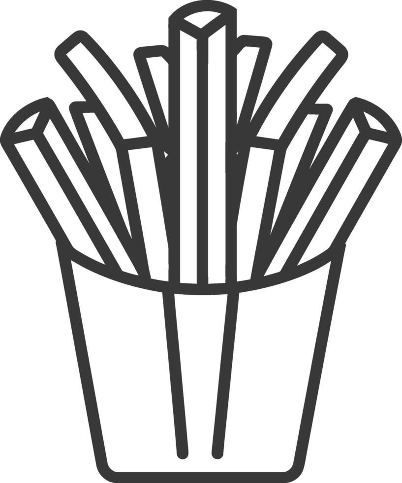 French fries icon illustration vector