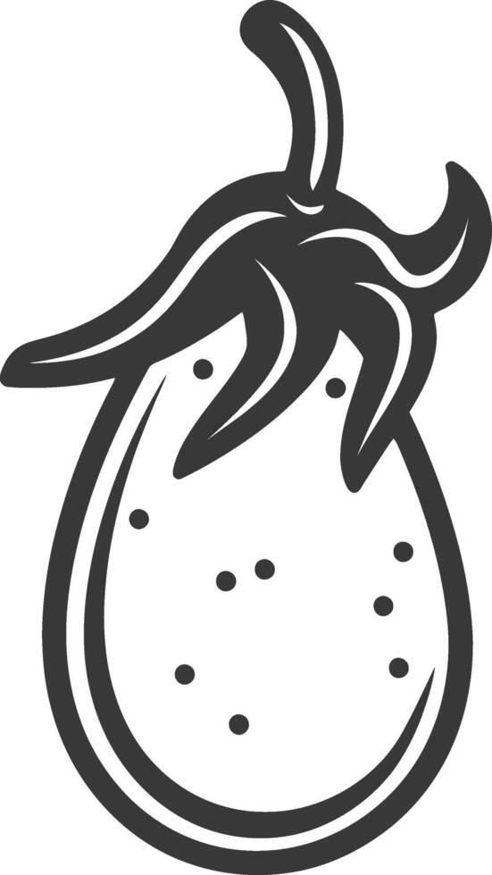 A black and white drawing of a fruit vector
